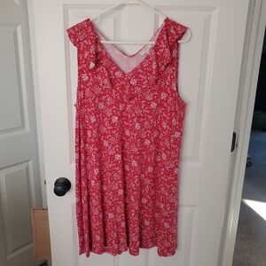 Loft Sleevless Ditsy Print Dress Spring Floral